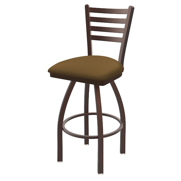 25" Swivel Counter Stool, Bronze Finish, Canter Saddle Seat
